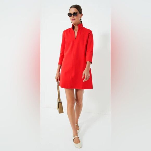 New without tags TUCKERNUCK Poppy Red Ponte Clifton Dress Dress M D2 - Picture 1 of 11